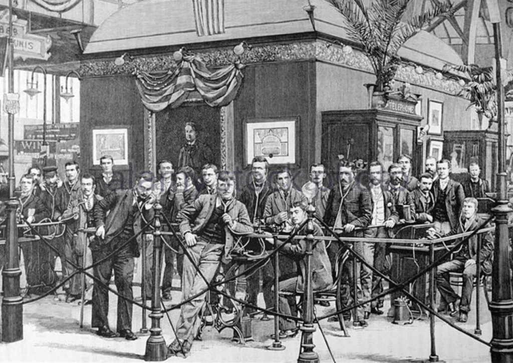 The Edison stand at the exhibition in Paris in 1889